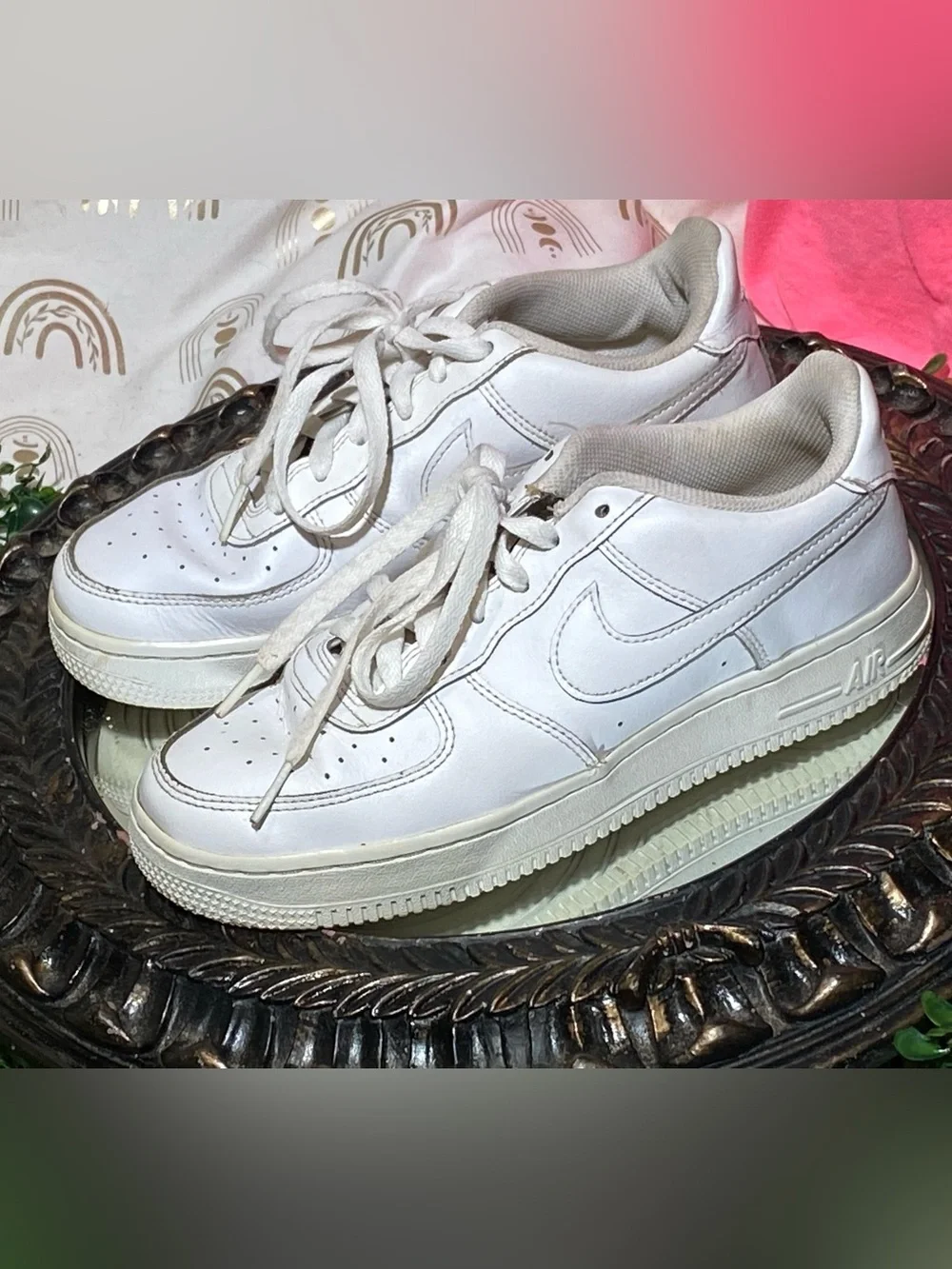 Nike White Kids' Air Force 1 Low Sneakers